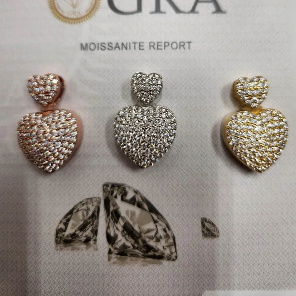 14K Heart urn pendant, VVS lab diamond GRA certified, cremation urn, diamond urn - Picture 5 of 6